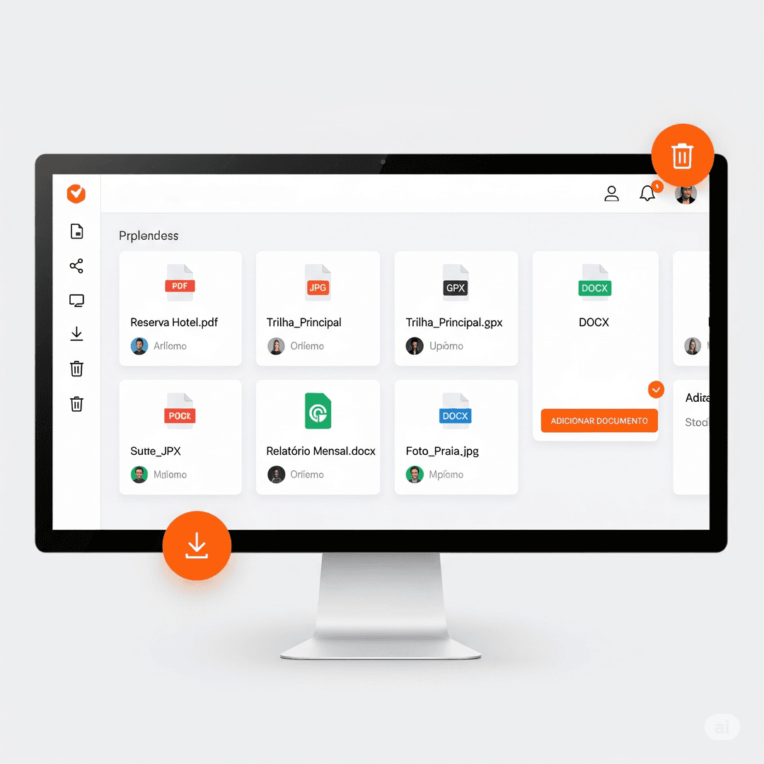 Visualização da funcionalidade Central de Documentos